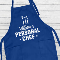 Your Name Personal Chef Apron, Custom Grill Apron, Personalized Cooking Apron for Men, Funny BBQ Gift for Him, Valentine’s Day Kitchen Gift
