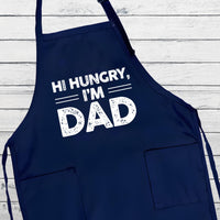Hi Hungry I’m Dad Grill Apron, Funny BBQ Apron for Dad, Cooking Apron for Men, Father’s Day Gift, Cute Dad Joke Apron for Grill Lovers