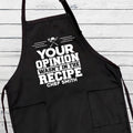 Your Opinion Wasn’t In The Recipe Apron, Personalized Grill Apron with Custom Name, Funny Cooking Apron for Men, Unique Gifts for Him