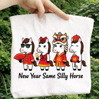 New Year Same Silly Horse Shirt, Funny Lunar New Year Shirt, Cute Silly Horse Tee