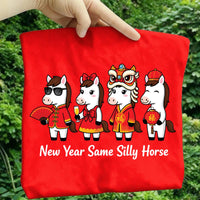 New Year Same Silly Horse Shirt, Funny Lunar New Year Shirt, Cute Silly Horse Tee