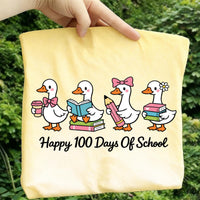 Happy 100 Days Same Silly Goose Teacher Shirt, Funny Teacher Goose Shirt, Cute 100 Days of School Tee