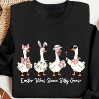 Easter Vibes Same Silly Goose Sweatshirt, Funny Easter Goose Shirt, Cute Spring Silly Goose Sweatshirt