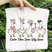 Easter Vibes Same Silly Goose Shirt, Funny Easter Goose Shirt, Cute Spring Silly Goose Tee