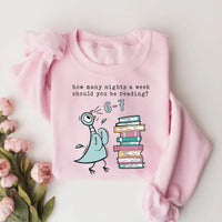 How Many Nights a Week Should You Be Reading 6-7 Sweatshirt, Pigeon Elephant Piggie Books Shirt, Funny Teacher 67 Sweatshirt