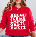 Teacher Valentine Sweatshirt, Retro Alphabet Love Tee, Cute Teacher Valentines Day Shirt, Classroom Valentine Sweatshirt
