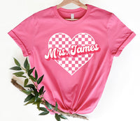 Custom Name Valentine's Day Teacher Shirt, Personalized Teacher Valentine Tee, Teacher Team Valentine Shirt