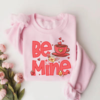 Be Mine Coquette Valentine Sweatshirt, Preppy Christian Love Like Jesus Shirt, Vintage Brushstroke Heart Sweatshirt