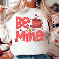 Be Mine Coquette Valentine Sweatshirt, Preppy Christian Love Like Jesus Shirt, Vintage Brushstroke Heart Sweatshirt