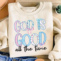 God Is Good Sweatshirt, Preppy Boho Christian Shirt, Bible Verse Faith Sweatshirt