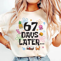 67 Days Later Shirt, 67th Day of School Shirt, Six Seven Meme Tee