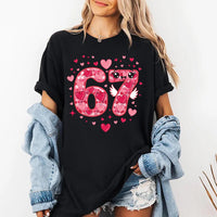 Funny Valentine 67 Shirt, Six Seven Heart Number Shirt, Viral 67 Meme Tee
