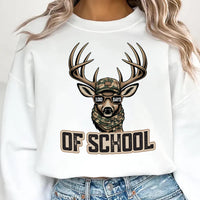 Buck 100 Days of School Sweatshirt, Deer Hunting Teacher Shirt, Forest Animal Celebration Sweatshirt