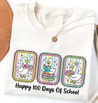 Happy 100 Days of School Shirt, Silly Goose Teacher Shirt, Cute 100 Days Student Tee