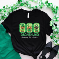 Dachshund Through the Clovers Shirt, St Patrick’s Dachshund Shirt, Cute Irish Dog Tee