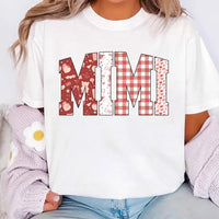 Custom Mama Gigi Mimi Nana Valentine Letters Shirt, Valentine Mama Tee, Preppy Valentine Heart Shirt