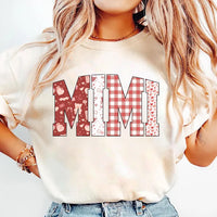 Custom Mama Gigi Mimi Nana Valentine Letters Shirt, Valentine Mama Tee, Preppy Valentine Heart Shirt