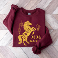 Happy Chinese New Year 2026 Sweatshirt, Year of The Horse 2026 Shirt, New Year Family Sweatshirt