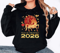 Happy Chinese New Year 2026 Hoodie, Year of The Horse 2026 Shirt, New Year Family Hoodie