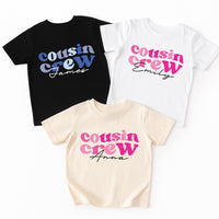 Personalized Groovy Cousin Crew Shirt, Custom Matching Cousins Shirt, Cousin Trip Tee, Cousin Crew Toddler Shirt, Unisex Cousin Shirt