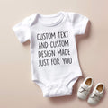Custom Text Baby Bodysuit, Personalized Baby Girl Outfit, Boho Baby Clothes, Custom Baby Shower Gift, Personalized Newborn Bodysuit