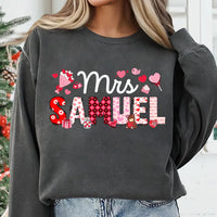 Custom Teacher Valentine Sweatshirt, Valentine's Day Shirt for Women, Teacher Name Valentine Sweatshirt