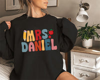 Personalized Teacher Sweatshirt, Custom Teacher Name Crewneck, First Day of School Teacher Sweatshirt