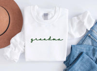 Embroidered Grandma Sweatshirt, Custom Grandma Est Hoodie, Nana Shirt, Gigi Long Sleeve Shirt, Pregnancy Announcement & Mother’s Day Gift