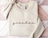 Embroidered Grandma Sweatshirt, Custom Grandma Est Hoodie, Nana Shirt, Gigi Long Sleeve Shirt, Pregnancy Announcement & Mother’s Day Gift