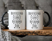 Personalized First Time Dad Mug from Wife, Gift for New Dad, Funny Dad To Be Coffee Mug, Pregnancy Reveal Gift for Husband