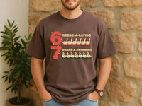 67 Six Seven Shirt, 6 Geese Laying 7 Swans Swimming Shirt, Six Seven Meme Tee