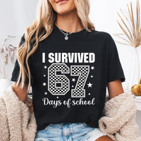 I Survived 67 Days of School Shirt, Funny 67 Days Shirt, Cute School Days Tee