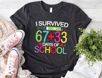 100 Days of School Shirt, Funny Six Seven Shirt, 100 Days Celebration Tee, Back to School Shirt