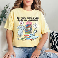 How Many Nights a Week Should You Be Reading 6-7 Shirt, Children’s Books Shirt, Teacher Six Seven 67 Tee