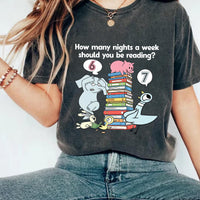 How Many Nights a Week Should You Be Reading 6-7 Shirt, Children’s Books Shirt, Teacher Six Seven 67 Tee