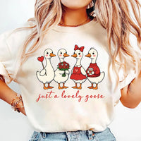 Cute Lovely Goose Coquette Shirt, Valentine Goose Shirt, Duck Valentines Tee