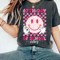 67th Day of School Vibes Shirt, Smile Face 67 Shirt, Six Seven Meme Tee