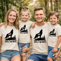 Personalized Wolf Pack Shirts, Family Matching T-Shirts for Unique Family Gatherings