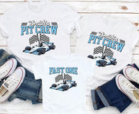 Personalized Pit Crew Shirt, Custom Racing Tee, Family Matching Gift, Race Car Birthday Shirt, Front Back