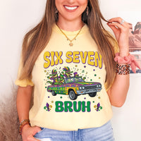 Six Seven Bruh Shirt, Mardi Gras Alligator Shirt, Funny Parade Gator Tee