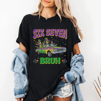 Six Seven Bruh Shirt, Mardi Gras Alligator Shirt, Funny Parade Gator Tee