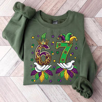 67 Mardi Gras Sweatshirt, Mardi Gras Royal Number Shirt, Funny 67 Carnival Sweatshirt