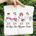 100 Days Same Silly Goose Teacher Shirt, Funny Teacher Goose Shirt, Cute 100 Days of School Tee