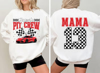 Personalized Pit Crew Shirt, Custom Racing Tee, Family Matching Gift, Race Car Birthday Shirt, Unique Race Day Apparel, Front Back