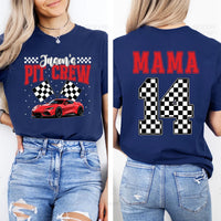 Personalized Pit Crew Shirt, Custom Racing Tee, Family Matching Gift, Race Car Birthday Shirt, Unique Race Day Apparel, Front Back