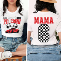 Personalized Pit Crew Shirt, Custom Racing Tee, Family Matching Gift, Race Car Birthday Shirt, Unique Race Day Apparel, Front Back