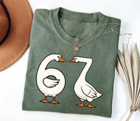 Funny 67 Goose Shirt, Silly Brain Rot Teacher Shirt, Goose Brainrot Tee