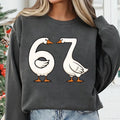 Funny 67 Goose Sweatshirt, Silly Brain Rot Teacher Shirt, Goose Brainrot Sweatshirt