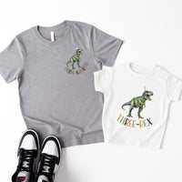 Three Rex Birthday Shirt, Dinosaur Family Matching Shirt, 3rd Birthday Dino Tee