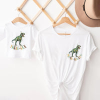 Three Rex Birthday Shirt, Dinosaur Family Matching Shirt, 3rd Birthday Dino Tee